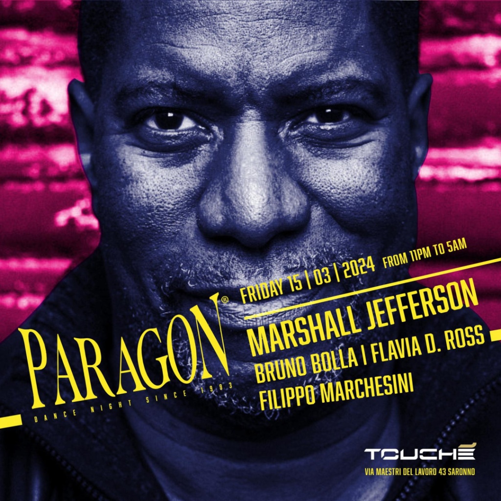 Saronno, torna “Paragon”, la One Night di Jackmaster Pez: ospite Marshall Jefferson, maestro della house music di Chicago